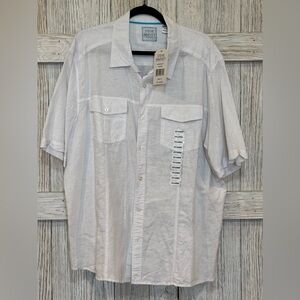 Steve Harvey Men's White Casual Button Down Shirt sz XXL. NWT